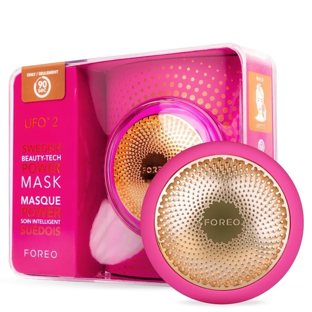 FOREO UFO 2 full facial led mask treatment in fuchsia
